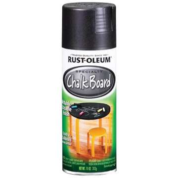Rust-Oleum 301438-6PK Specialty Chalkboard Spray Paint, 11 oz, Black, 6 Pack