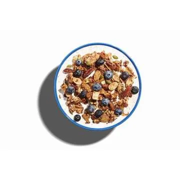 NuTrail Nut Granola Cereal, Blueberry Cinnamon, No Sugar Added, Keto, Low Carb, Gluten Free, Grain Free, Healthy Breakfast 8 oz. 1 Count