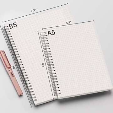 AHGXG Graph Paper Notebook B5 - 2 Pack of 320 Pages