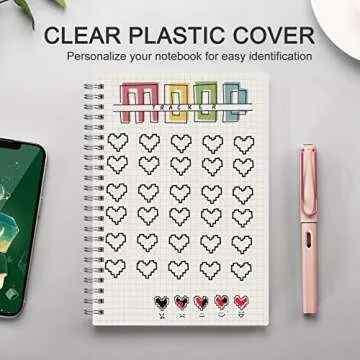 AHGXG Graph Paper Notebook B5 - 2 Pack of 320 Pages