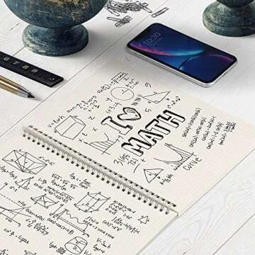 AHGXG Graph Paper Notebook B5 - 2 Pack of 320 Pages