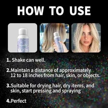 Body Glitte Spray, 150ML Silver Glitter Spray for Hair and Body, Long-Lasting and Quick-Drying Holographic Glitter Hairspray for Kids Women, Body Shimmer Festival Rave and Makeup 4.2 Fl Oz