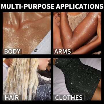 Body Glitte Spray, 150ML Silver Glitter Spray for Hair and Body, Long-Lasting and Quick-Drying Holographic Glitter Hairspray for Kids Women, Body Shimmer Festival Rave and Makeup 4.2 Fl Oz