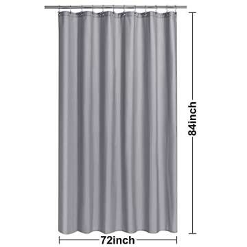 N&Y HOME Fabric Shower Curtain or Liner Extra Long 72 x 84 Inches - Hotel Quality, Machine Washable ...