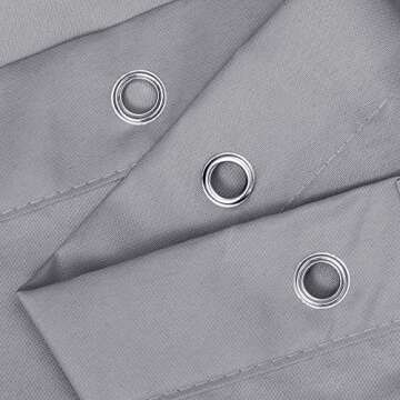 N&Y HOME Fabric Shower Curtain or Liner Extra Long 72 x 84 Inches - Hotel Quality, Machine Washable - Gray, 72x84