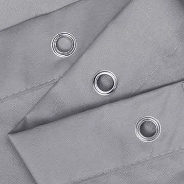 Elegant N&Y HOME Extra Long Gray Shower Curtain 72x84