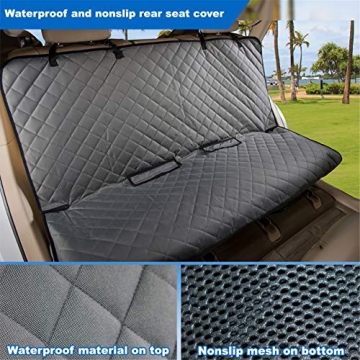 VIEWPETS Heavy-Duty Waterproof Car Seat Cover for Dogs