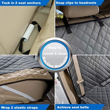 VIEWPETS Heavy-Duty Waterproof Car Seat Cover for Dogs