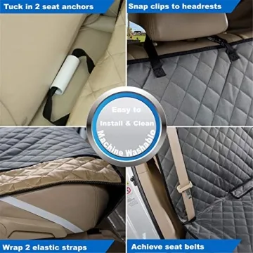 VIEWPETS Heavy-Duty Waterproof Car Seat Cover for Dogs