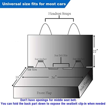 VIEWPETS Heavy-Duty Waterproof Car Seat Cover for Dogs