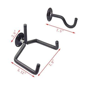 Jashem Guitar Wall Mount Acoustic Electric Classical Guitar, Ukulele, Banjo and Mandolin Wall Hanger...