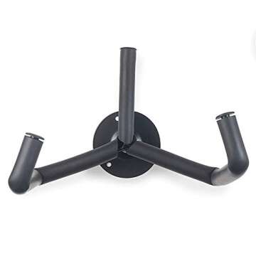 Jashem Guitar Wall Mount Acoustic Electric Classical Guitar, Ukulele, Banjo and Mandolin Wall Hanger Slat Wall Horizontal Guitar Holder Bass Stand Rack Hook (1 Pack)