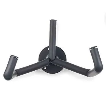 Jashem Guitar Wall Mount Acoustic Electric Classical Guitar, Ukulele, Banjo and Mandolin Wall Hanger Slat Wall Horizontal Guitar Holder Bass Stand Rack Hook (1 Pack)