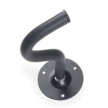 Jashem Guitar Wall Mount Acoustic Electric Classical Guitar, Ukulele, Banjo and Mandolin Wall Hanger Slat Wall Horizontal Guitar Holder Bass Stand Rack Hook (1 Pack)