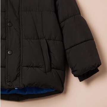 Heavyweight Hooded Puffer Jacket for Baby Boys