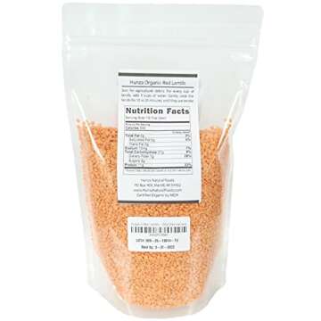 Organic Red Lentils - 2lbs (Hunza)