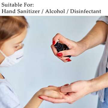 Amber Glass Spray Bottles For Essential Oils, Set of 18