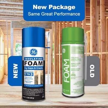GE White Foam Insulating Sealant for Big Gaps and Cracks