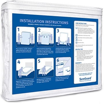 SureGuard King Mattress Encasement - 100% Waterproof and Bed Bug Proof