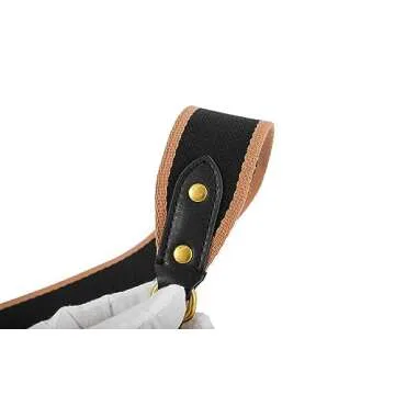 GOXTECH Purse Strap Replacement Crossbody Handbag Stripe Wide Adjustable (Black -Bag Strap)