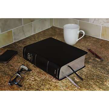 NIV Life Application Study Bible, Third Edition, Large Print, Bonded Leather, Black, Red Letter
