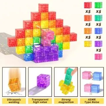 Apluses 45PCS Magnetic Blocks - Fun & Educational Toys for Kids