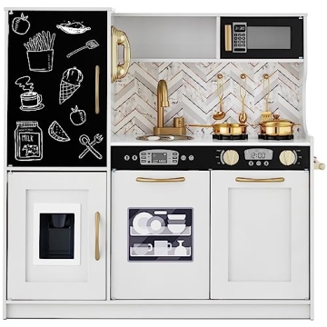 Best Choice Products Pretend Play Kitchen Wooden Toy Set for Kids w/Realistic Design, Telephone, Ute...