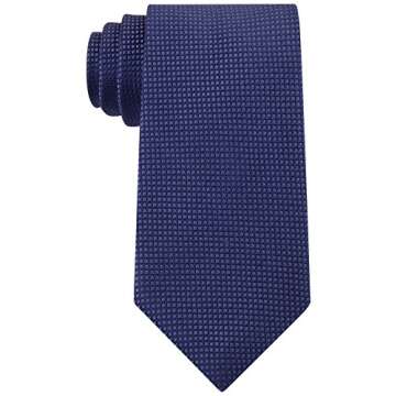 Tommy Hilfiger Men's Navy Tie – Elegant Micro Design