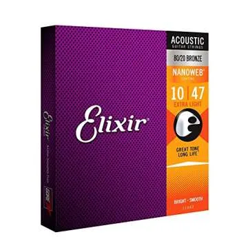 Elixir Nanoweb Extra Light Acoustic Guitar Strings 2-Pack for Musicians