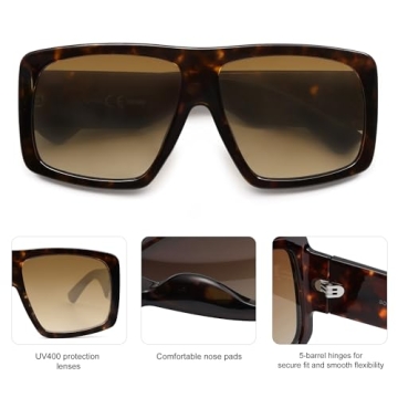 SOJOS Stylish Aviator Sunglasses UV400 Protection