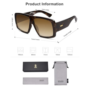 SOJOS Stylish Aviator Sunglasses UV400 Protection