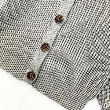 MSTOZE Baby Boy Girl Knit Cardigan Sweater with Button - Unisex Kids Solid Color Cardigan Sweater - Warm,Comfortable,for Size 6M-4T Toddler