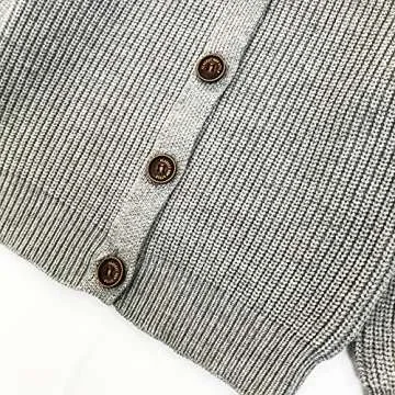 MSTOZE Baby Boy Girl Knit Cardigan Sweater with Button - Unisex Kids Solid Color Cardigan Sweater - Warm,Comfortable,for Size 6M-4T Toddler