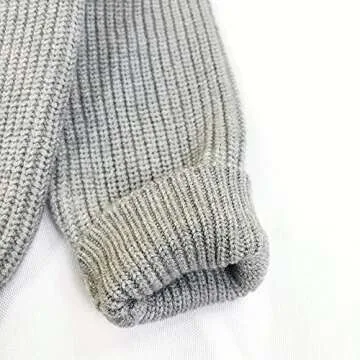 MSTOZE Baby Boy Girl Knit Cardigan Sweater with Button - Unisex Kids Solid Color Cardigan Sweater - Warm,Comfortable,for Size 6M-4T Toddler