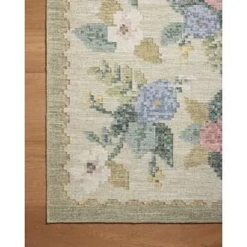 Loloi Rifle Paper Co. Rosa Cream Area Rug - Durable & Stylish