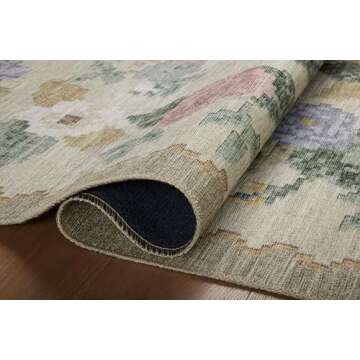 Loloi Rifle Paper Co. Rosa Cream Area Rug - Durable & Stylish