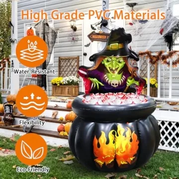 Halloween Inflatables Cooler - 48" Cauldron Design