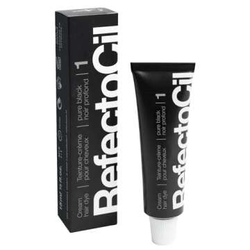 RefectoCil Cream Hair Dye 2-Pack – Professional Hair Tint for Long-Lasting Color – Black (#1) + ...