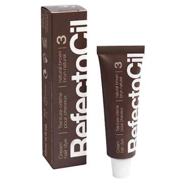 RefectoCil Cream Hair Dye 2-Pack – Professional Hair Tint for Long-Lasting Color – Black (#1) + Natural Brown (#3)