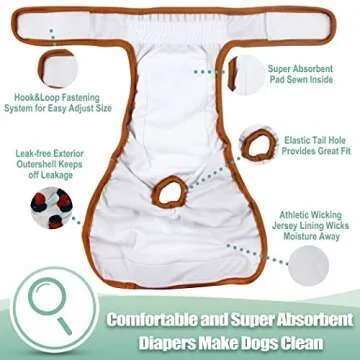 wegreeco Washable Female Dog Diapers Pack of 3