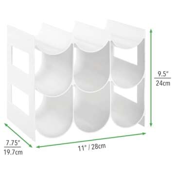 mDesign Elegant 3-Tier Water Bottle Organizer for Kitchens