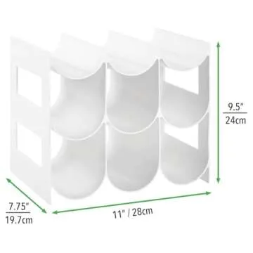 mDesign Elegant 3-Tier Water Bottle Organizer for Kitchens