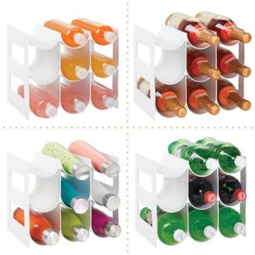 mDesign Elegant 3-Tier Water Bottle Organizer for Kitchens