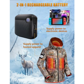 Lightweight Heated Hunting Jacket with 10000mAh Battery