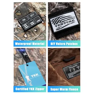 Lightweight Heated Hunting Jacket with 10000mAh Battery