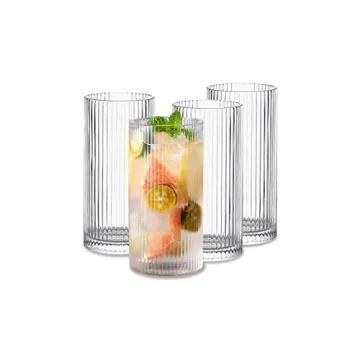 Origami Style Vintage Glass Cups - Elegant & Durable Drinkware