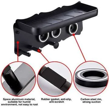 Hair Dryer Wall Mount Holder for Dyson Supersonic Hair Dryer, Hair Dryer Bracket Accessories Holder For Dyson, Punch-free Hair Dryer Holder Bathroom Storage Rack (L)