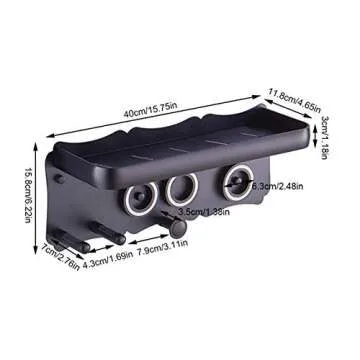 Hair Dryer Wall Mount Holder for Dyson Supersonic Hair Dryer, Hair Dryer Bracket Accessories Holder For Dyson, Punch-free Hair Dryer Holder Bathroom Storage Rack (L)
