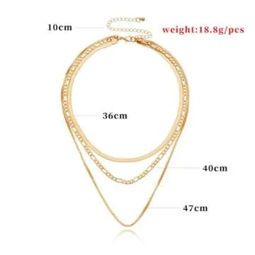Jeairts Layered Herringbone Choker Necklace Gold Snake Chain Necklaces Dainty Necklace Jewelry for W...