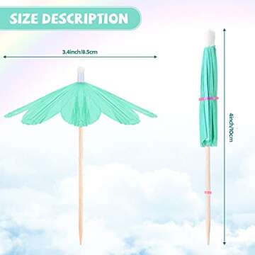 Patelai 150 Pcs Cocktail Umbrella Picks Flowers Umbrellas Cocktail Umbrella Picks Drink Parasol Pape...